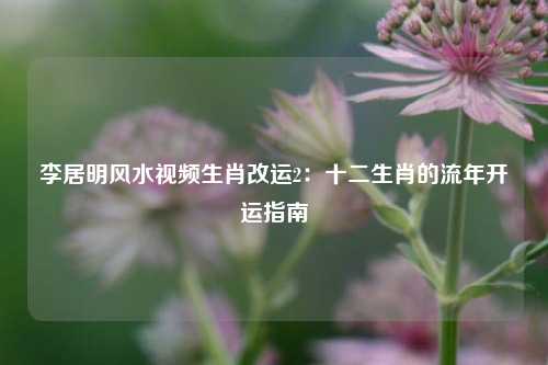 李居明风水视频生肖改运2：十二生肖的流年开运指南